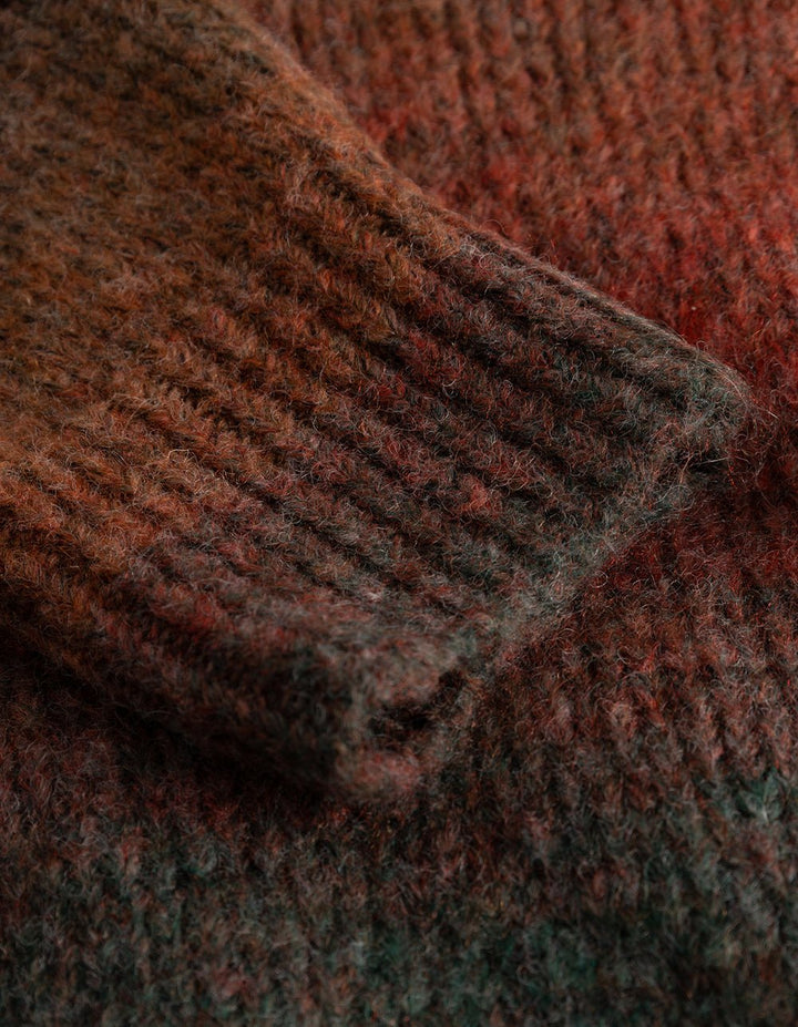 LES DEUX - Brad Gradient Knit Jumper Brun rouge - Lothaire