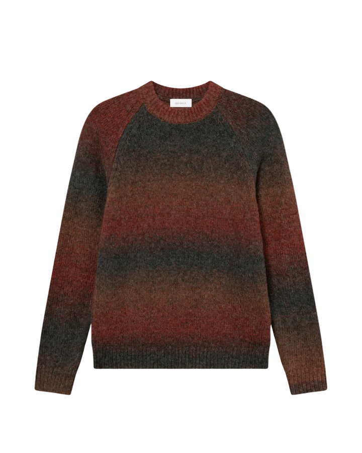 LES DEUX - Brad Gradient Knit Jumper Brun rouge - Lothaire