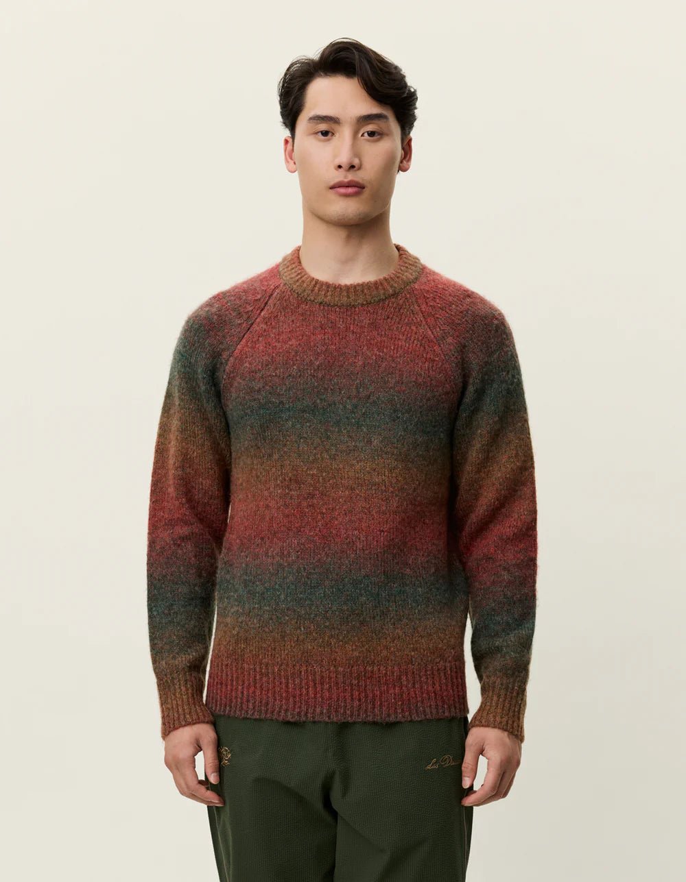 LES DEUX - Brad Gradient Knit Jumper Brun rouge - Lothaire