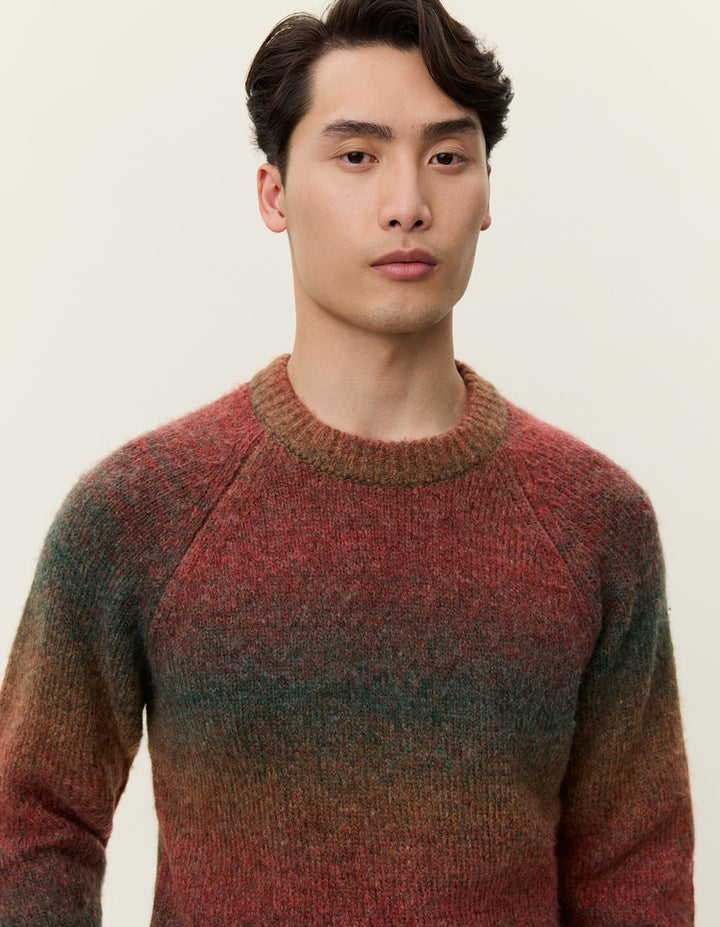 LES DEUX - Brad Gradient Knit Jumper Brun rouge - Lothaire