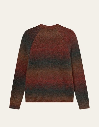 LES DEUX - Brad Gradient Knit Jumper Brun rouge - Lothaire