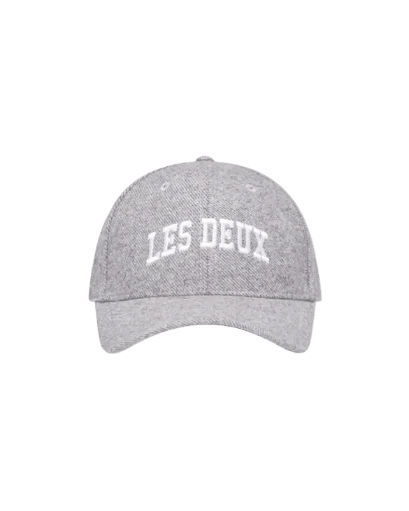 LES DEUX - Casquette de baseball en laine Gris Mélange - Lothaire