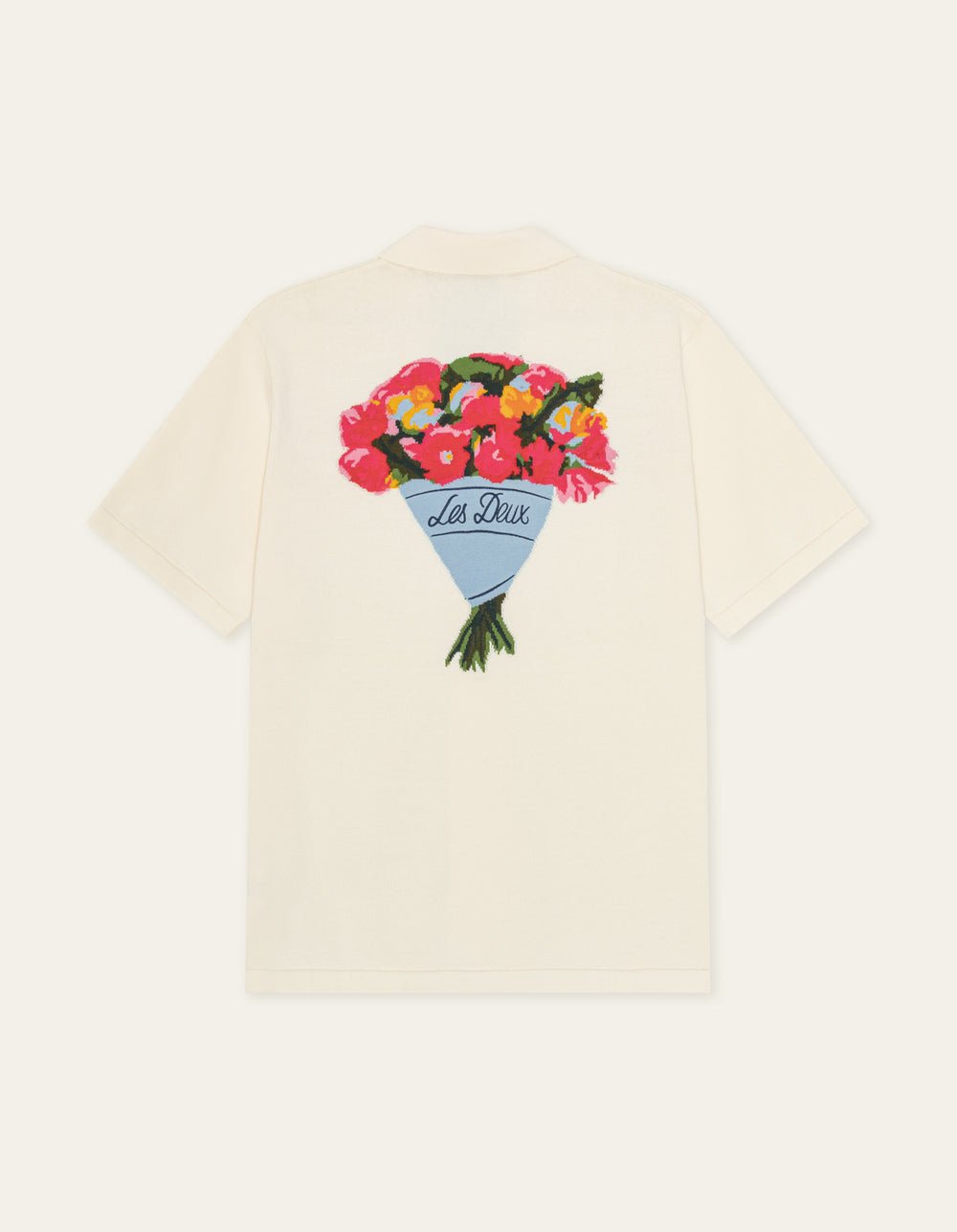 LES DEUX – Chemise en maille Bouquet Écru - Lothaire