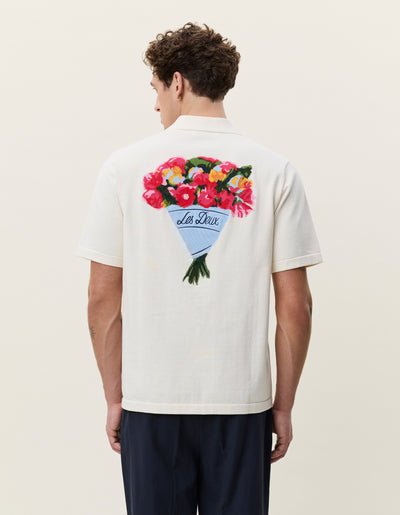 LES DEUX – Chemise en maille Bouquet Écru - Lothaire