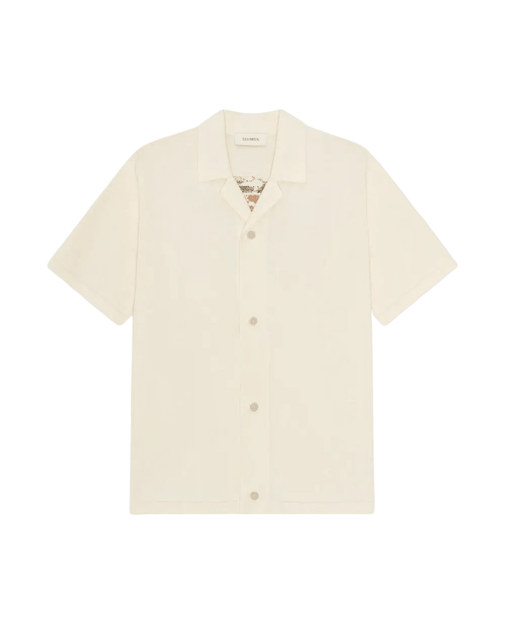 LES DEUX – Chemise en maille Bouquet Écru - Lothaire