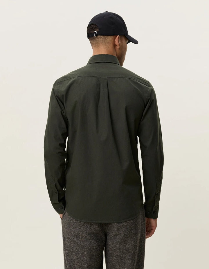 LES DEUX - Chemise Oxford légère Vert résine - Lothaire