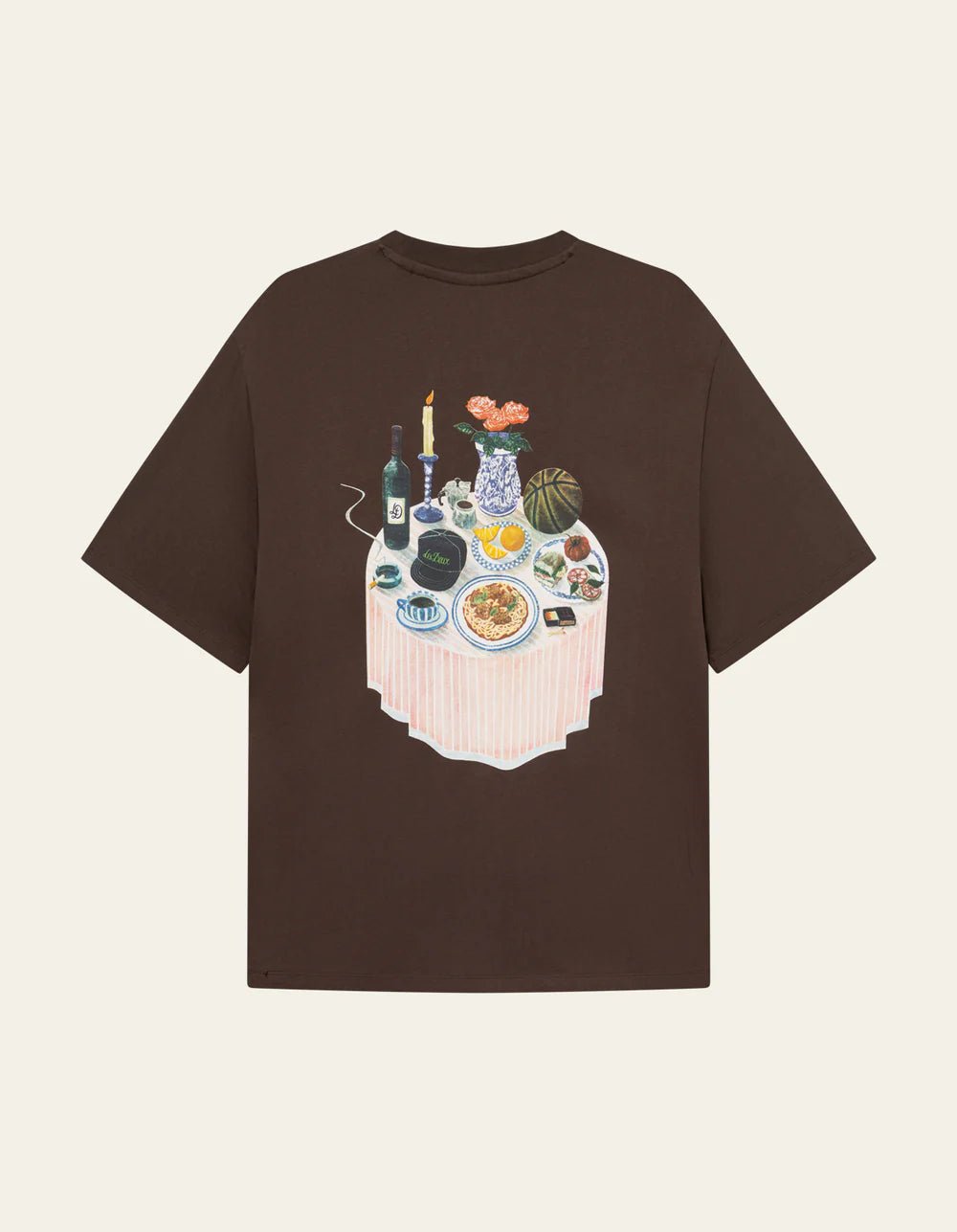 LES DEUX - Cole Table T-Shirt Marron - Lothaire