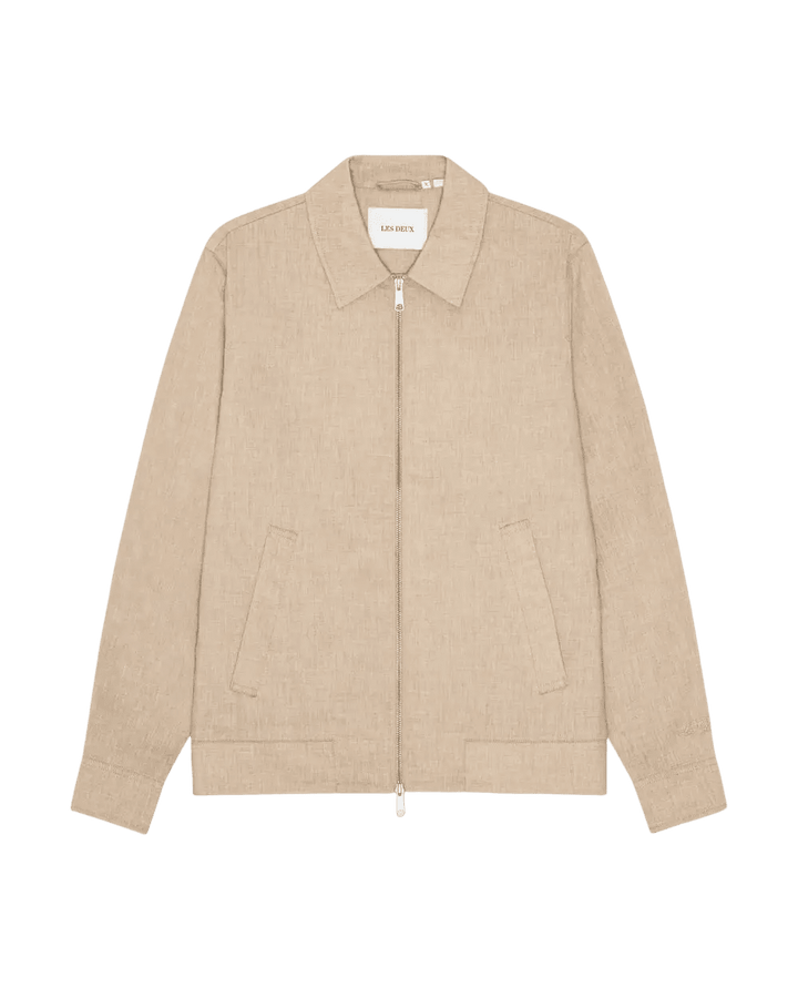 LES DEUX - Como Coach Slub Jacket Beige sable - Lothaire