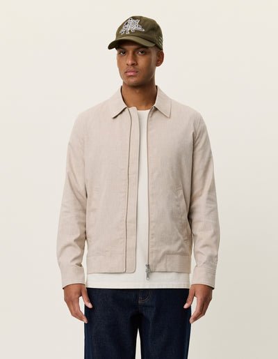 LES DEUX - Como Coach Slub Jacket Beige sable - Lothaire