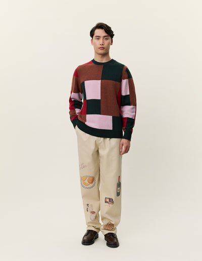 LES DEUX - Everett Colorblock Knit Patchwork Multicolore - Lothaire