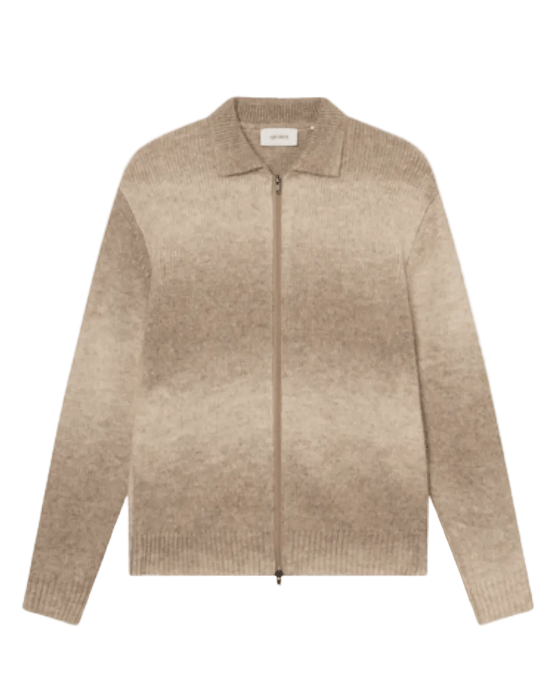 LES DEUX - Gannon Gradient Zipper Cardigan Beige - Lothaire