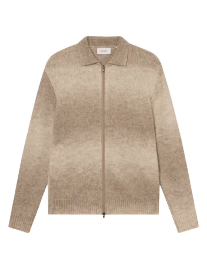 LES DEUX - Gannon Gradient Zipper Cardigan Beige - Lothaire