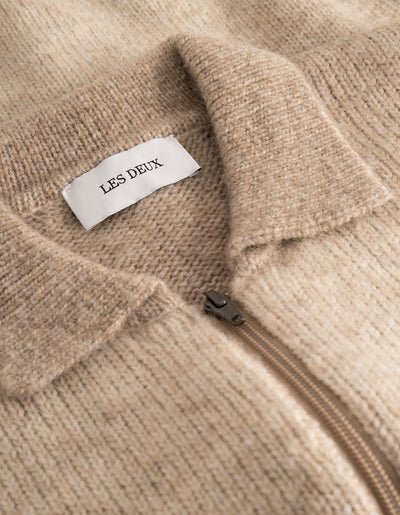 LES DEUX - Gannon Gradient Zipper Cardigan Beige - Lothaire