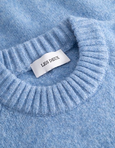 LES DEUX - Gilbert Crewneck Knit Bleu - Lothaire