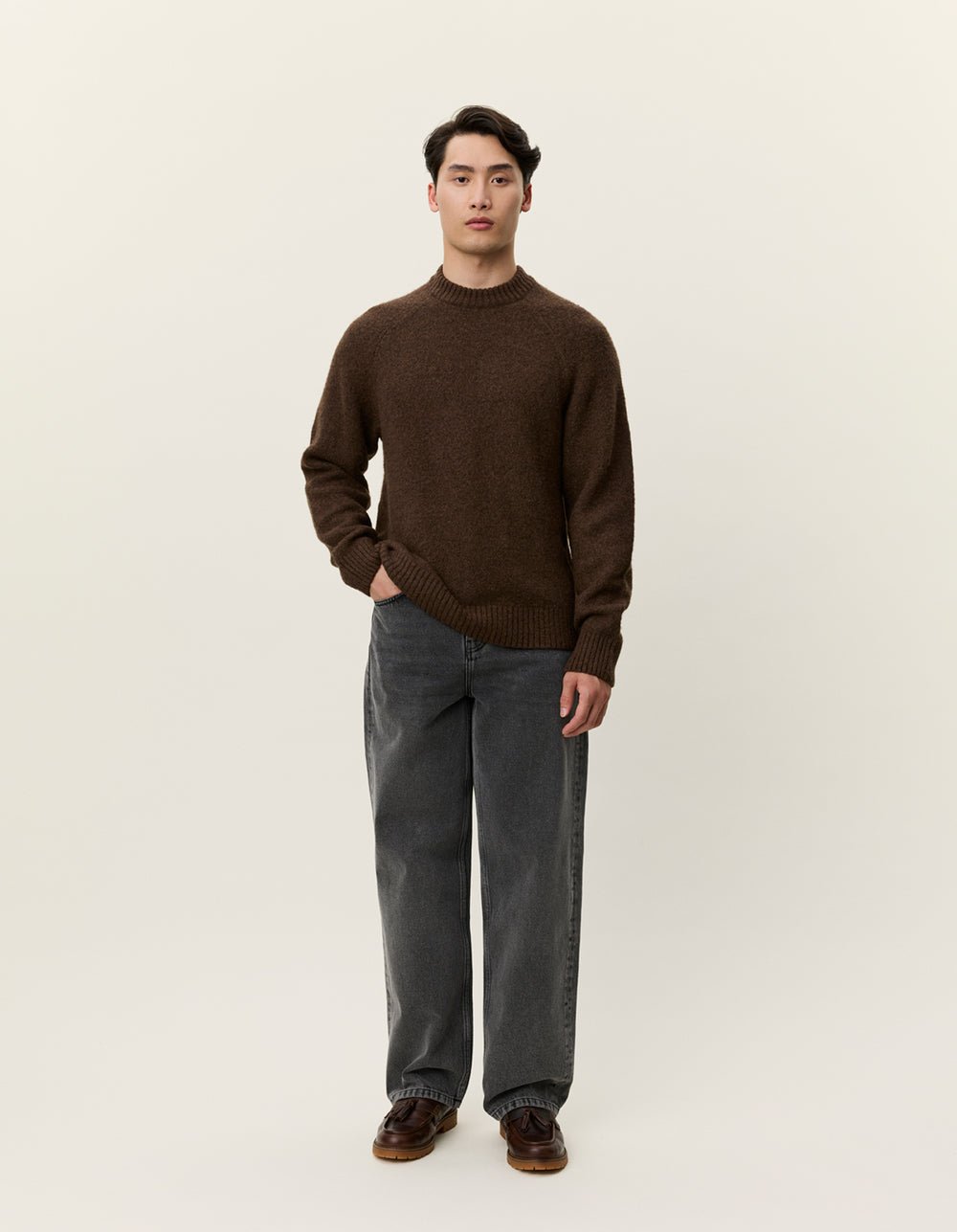 LES DEUX - Gilbert Crewneck Knit Marron - Lothaire