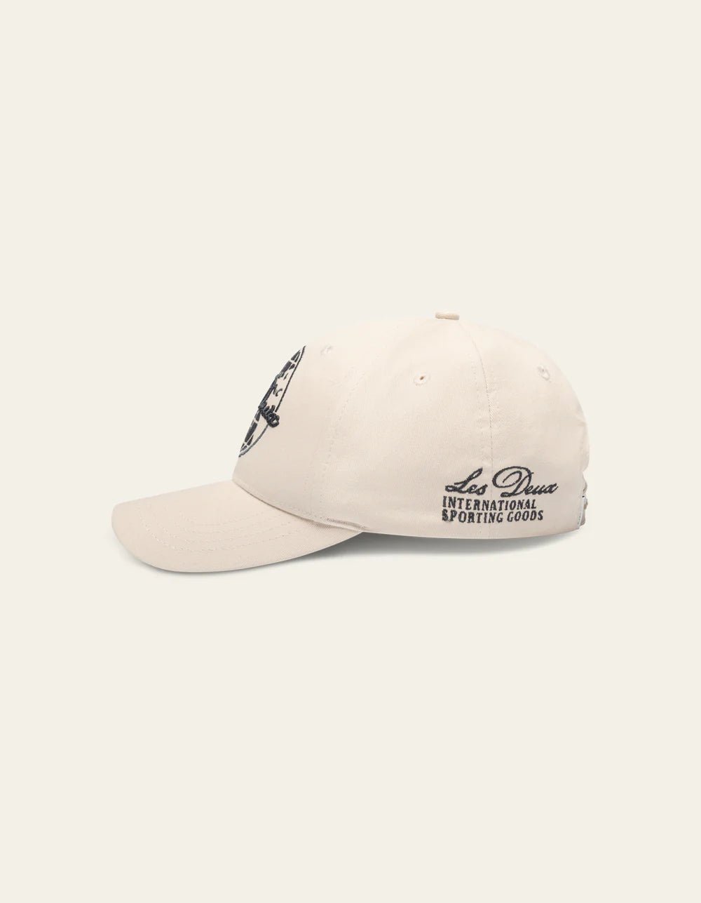 LES DEUX - Globe Logo Baseball Cap Ivoire - Lothaire
