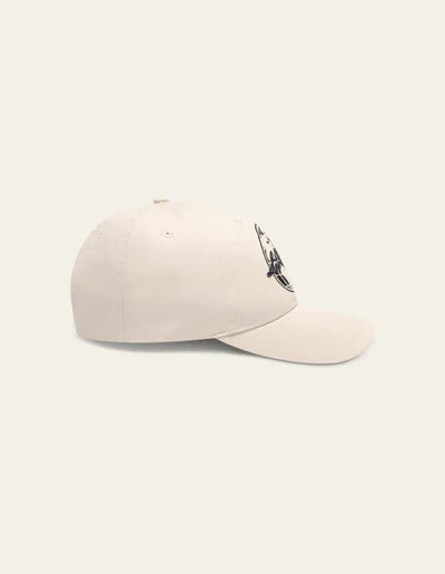 LES DEUX - Globe Logo Baseball Cap Ivoire - Lothaire