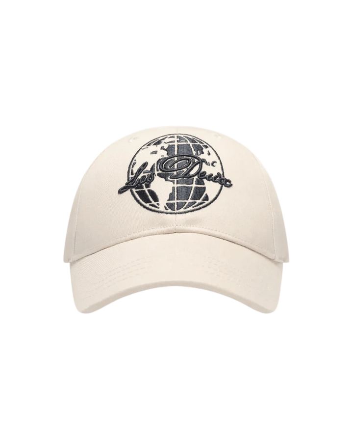 LES DEUX - Globe Logo Baseball Cap Ivoire - Lothaire