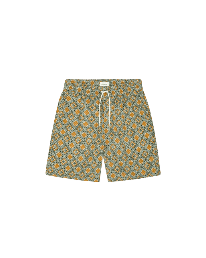 LES DEUX - Harry Arabesque AOP Shorts Vert algue - Lothaire