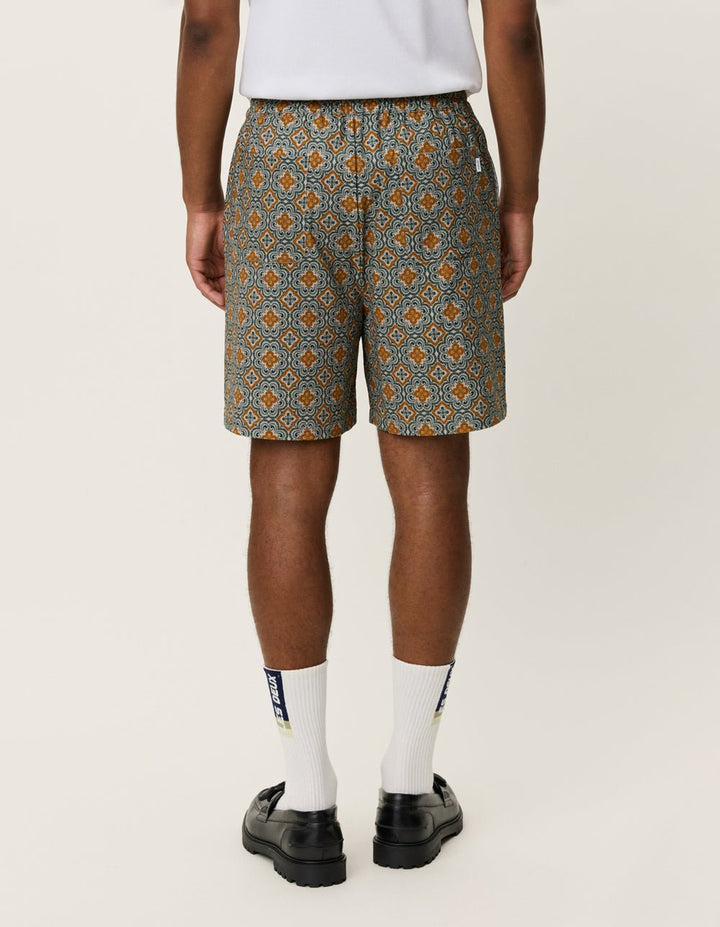 LES DEUX - Harry Arabesque AOP Shorts Vert algue - Lothaire