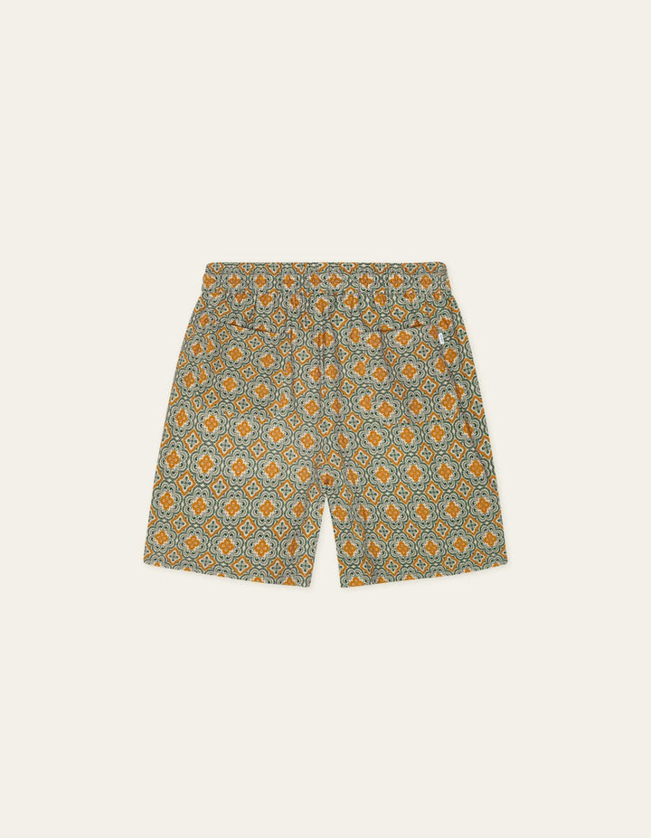 LES DEUX - Harry Arabesque AOP Shorts Vert algue - Lothaire