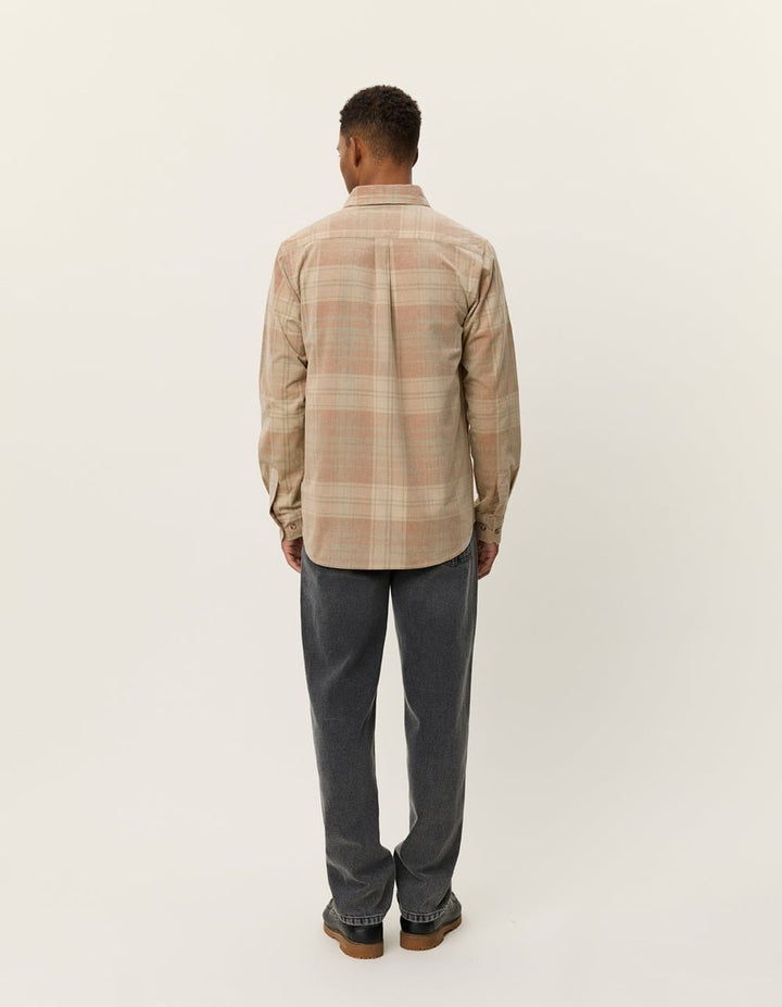 LES DEUX - Kash Check Corduroy Shirt Beige rosé - Lothaire