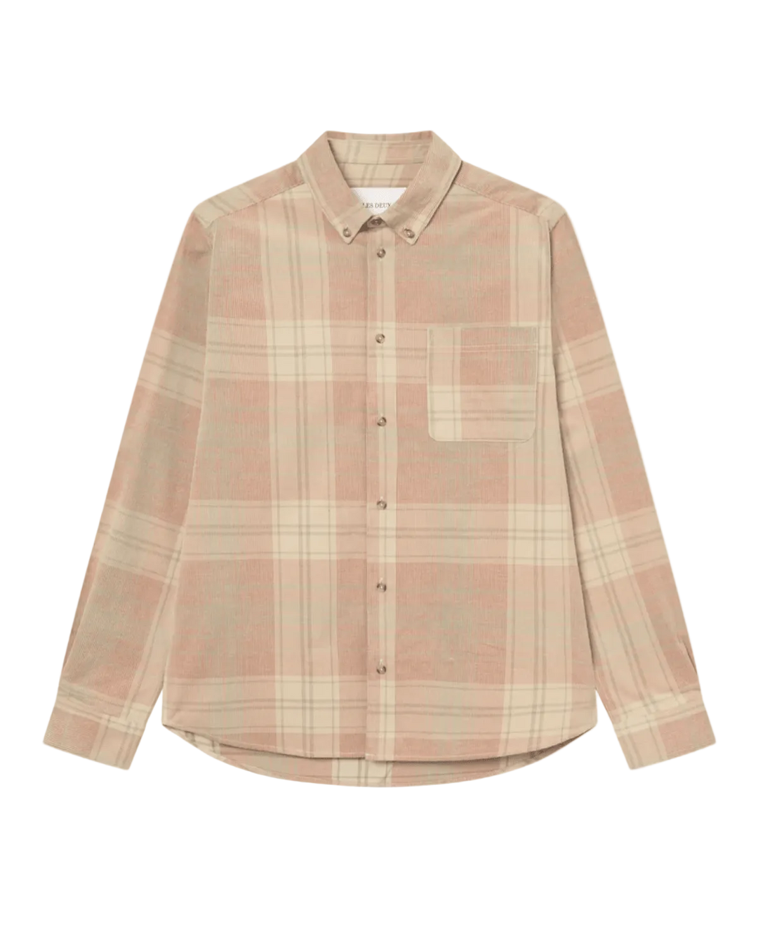 LES DEUX - Kash Check Corduroy Shirt Beige rosé - Lothaire