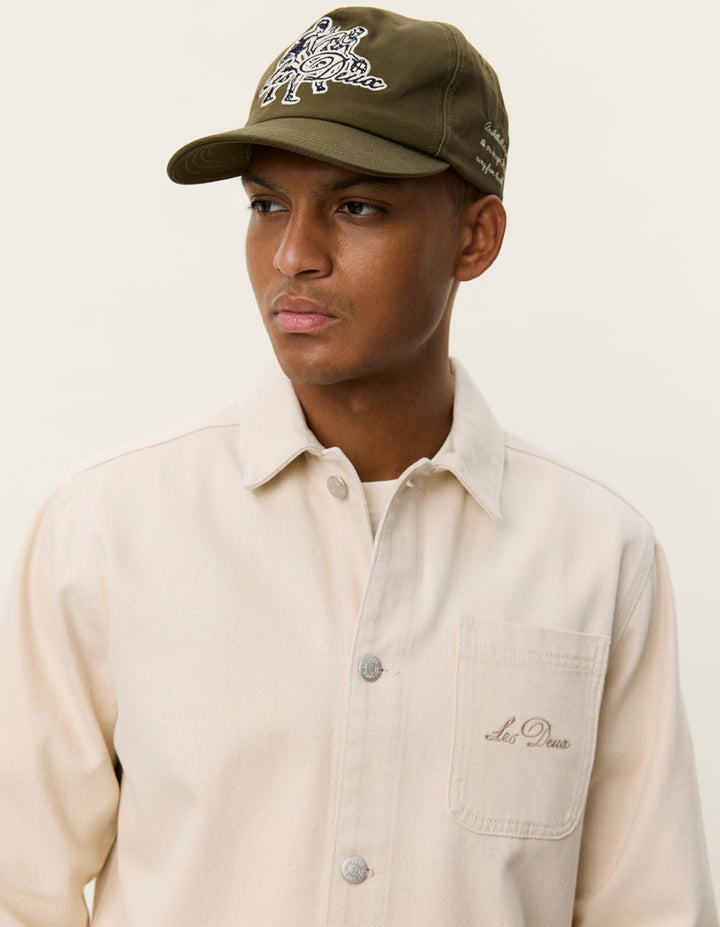 LES DEUX - Layton Faience Twill Overshirt Ivoire - Lothaire