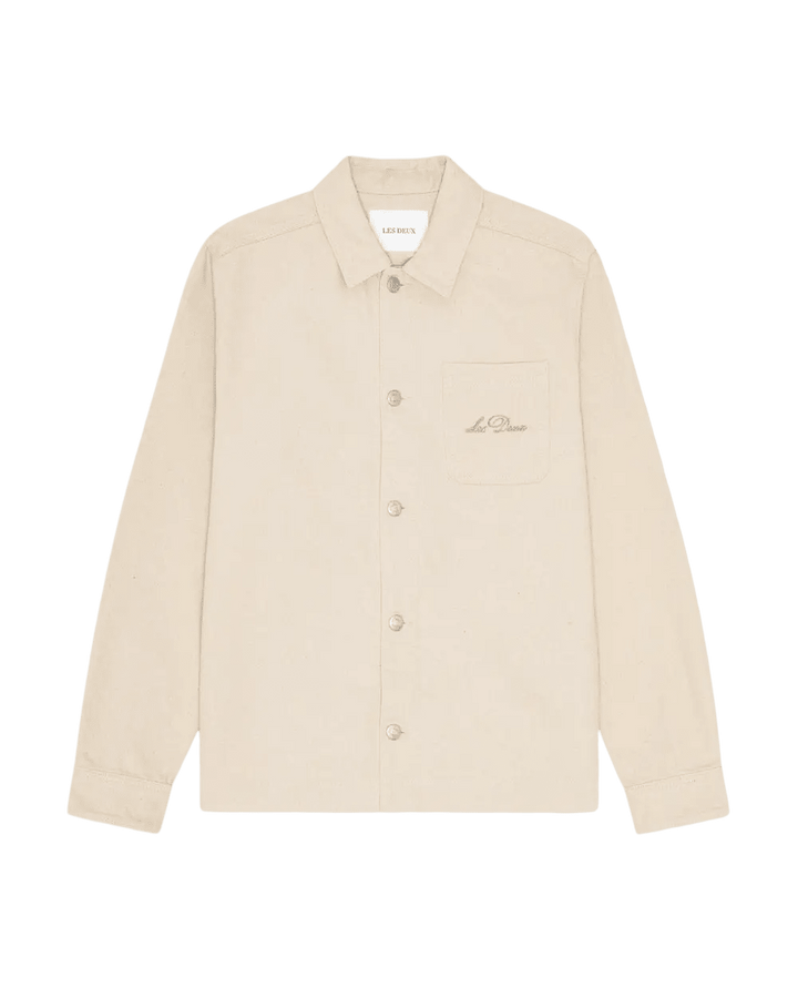 LES DEUX - Layton Faience Twill Overshirt Ivoire - Lothaire