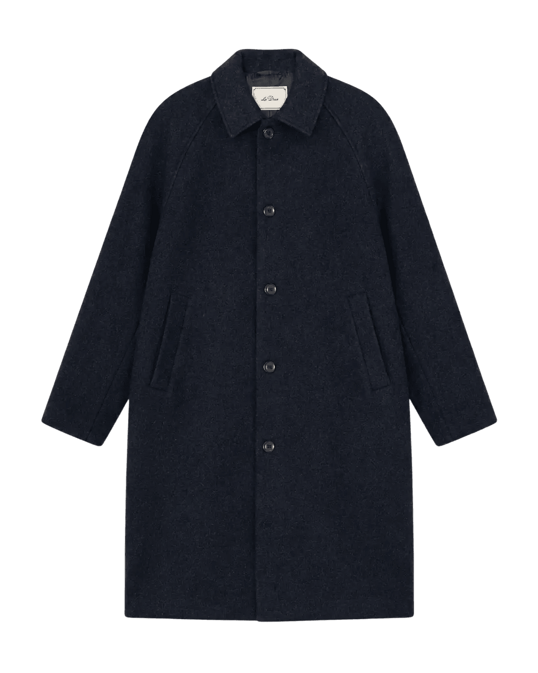 LES DEUX - Manteau long en laine mélangée Marine foncé - Lothaire