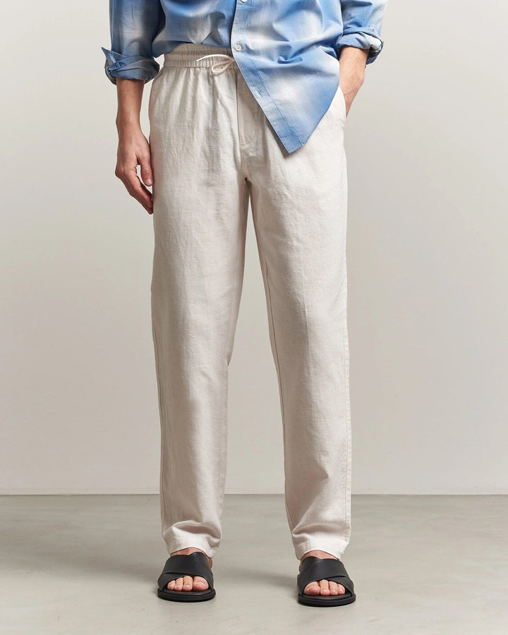 LES DEUX - Patrick Heavy Linen/Cotton Pants Blanc crème - Lothaire