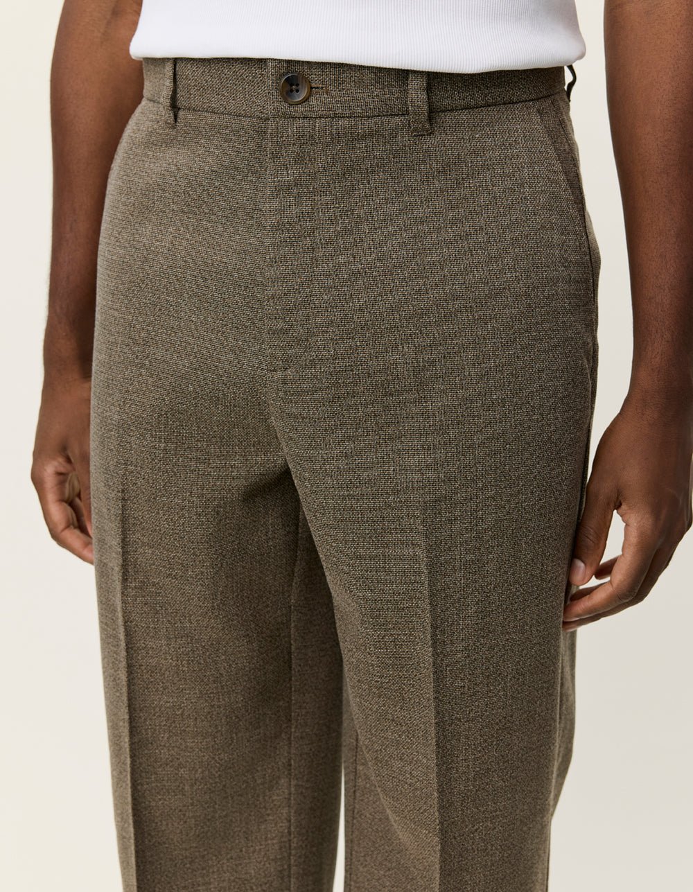 LES DEUX - Randall Melange Suit Pants Marron mélangé - Lothaire