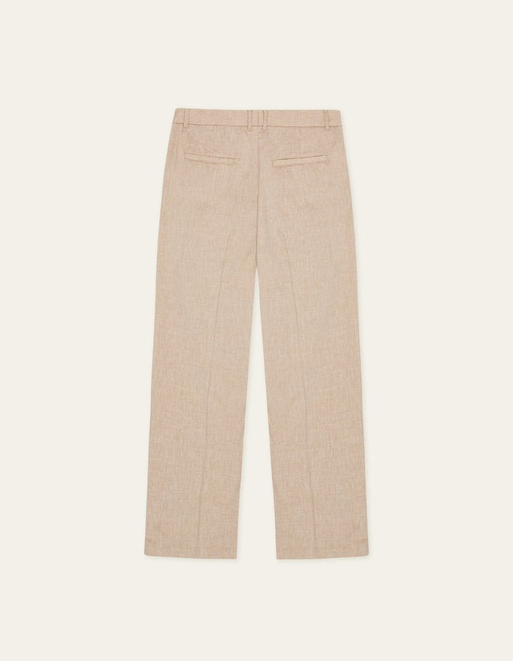 LES DEUX - Reece Pleated Slub Suit Pants Beige sable - Lothaire