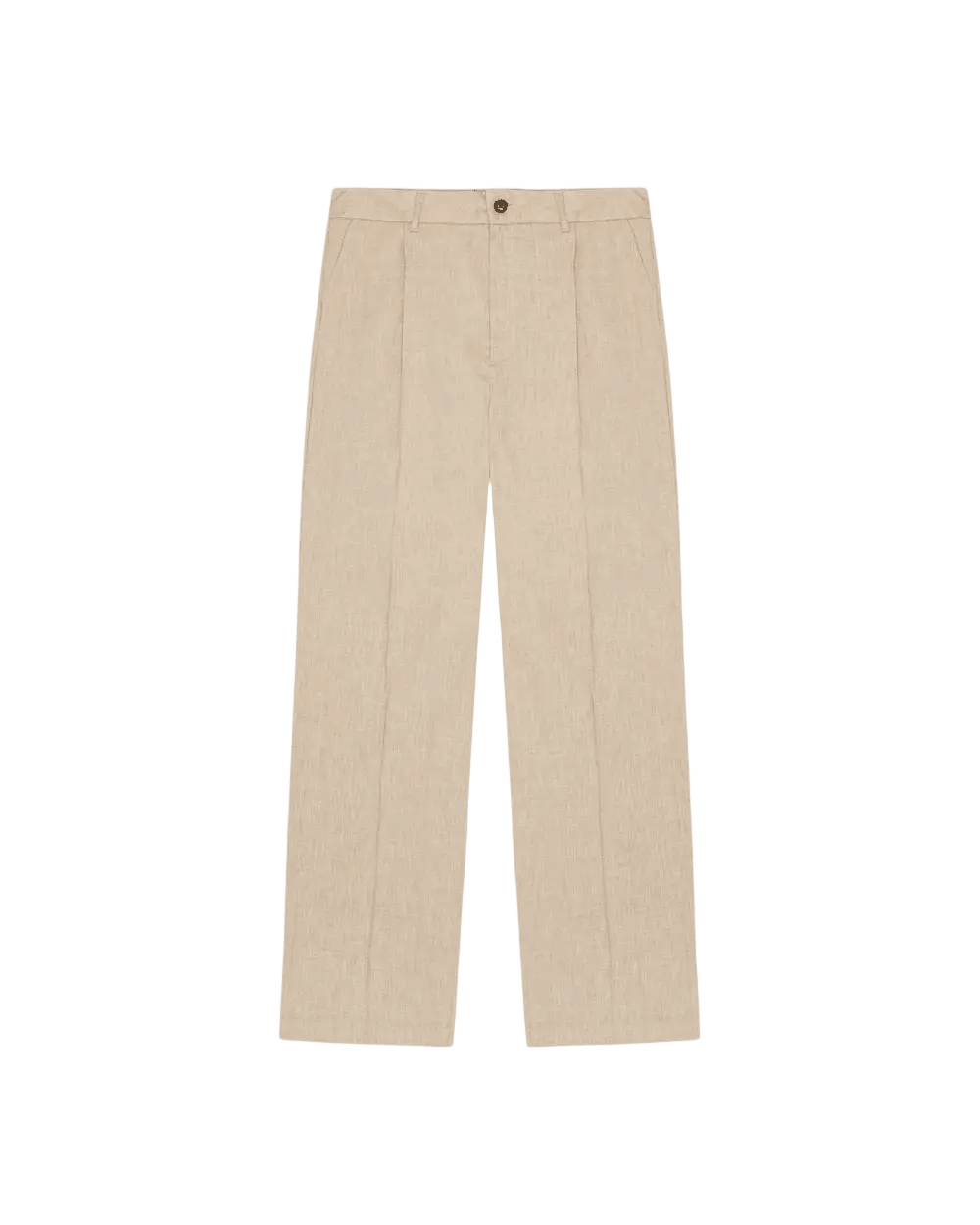 LES DEUX - Reece Pleated Slub Suit Pants Beige sable - Lothaire