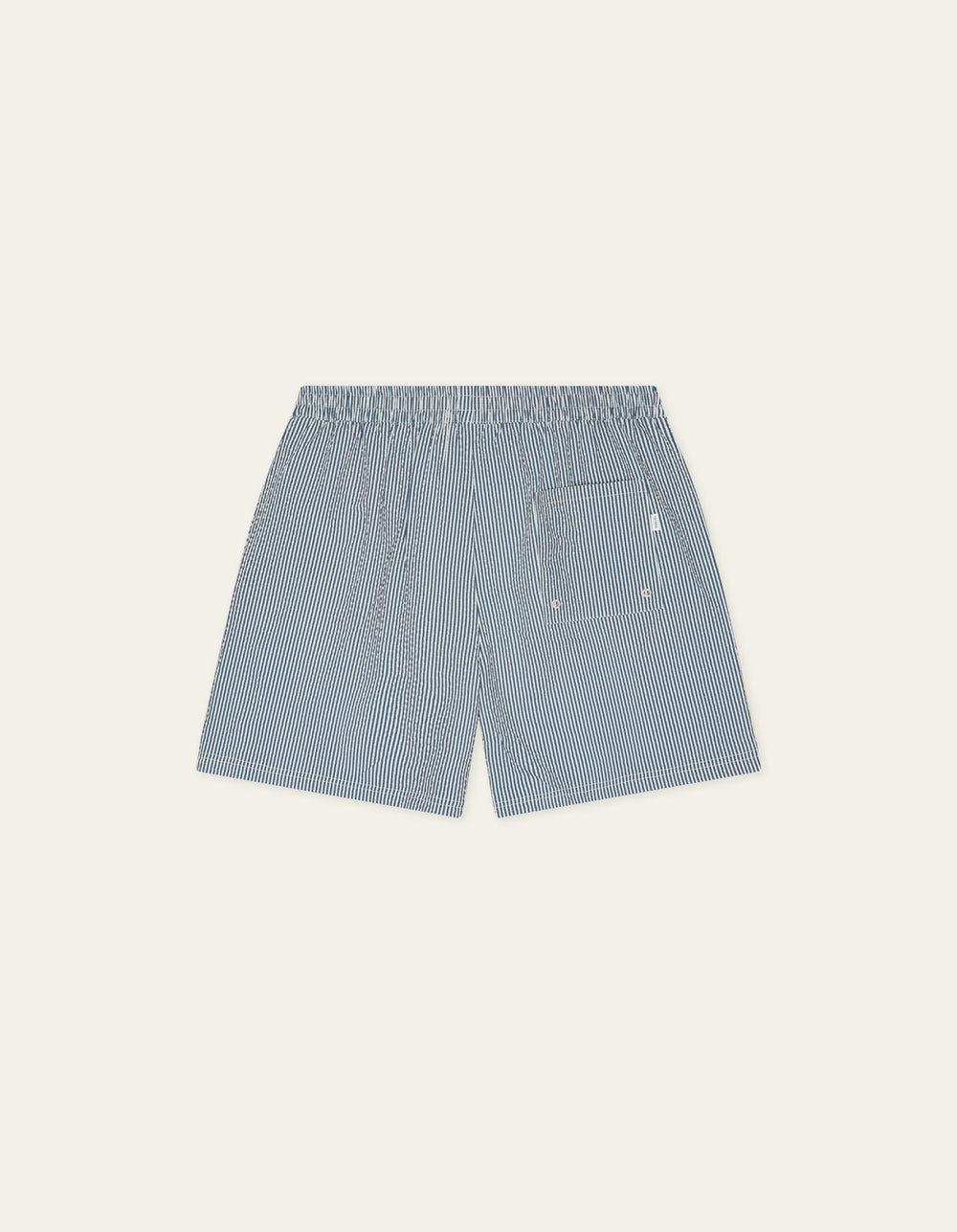 LES DEUX – Short de bain Seersucker Bleu denim foncé - Lothaire