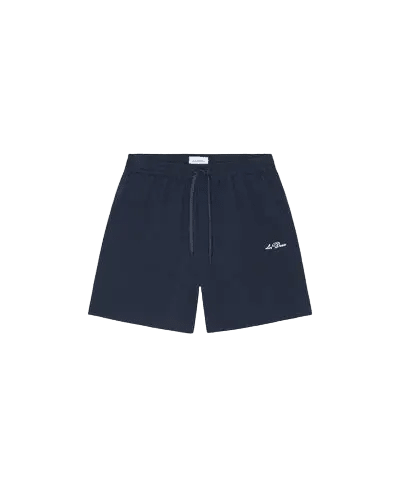 LES DEUX - Stan Seersucker Swim Shorts Bleu marine - Lothaire