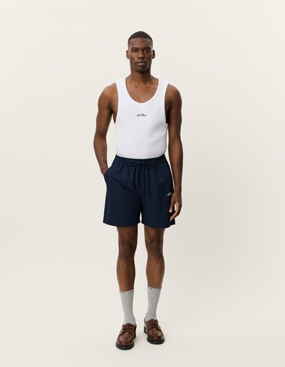 LES DEUX - Stan Seersucker Swim Shorts Bleu marine - Lothaire