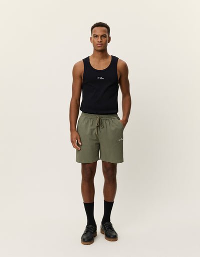LES DEUX - Stan Seersucker Swim Shorts Vert sauge - Lothaire