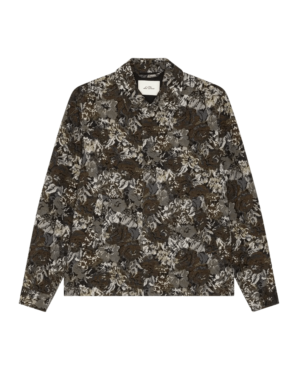 LES DEUX - Surchemise jacquard à motif floral Sable foncé - Lothaire