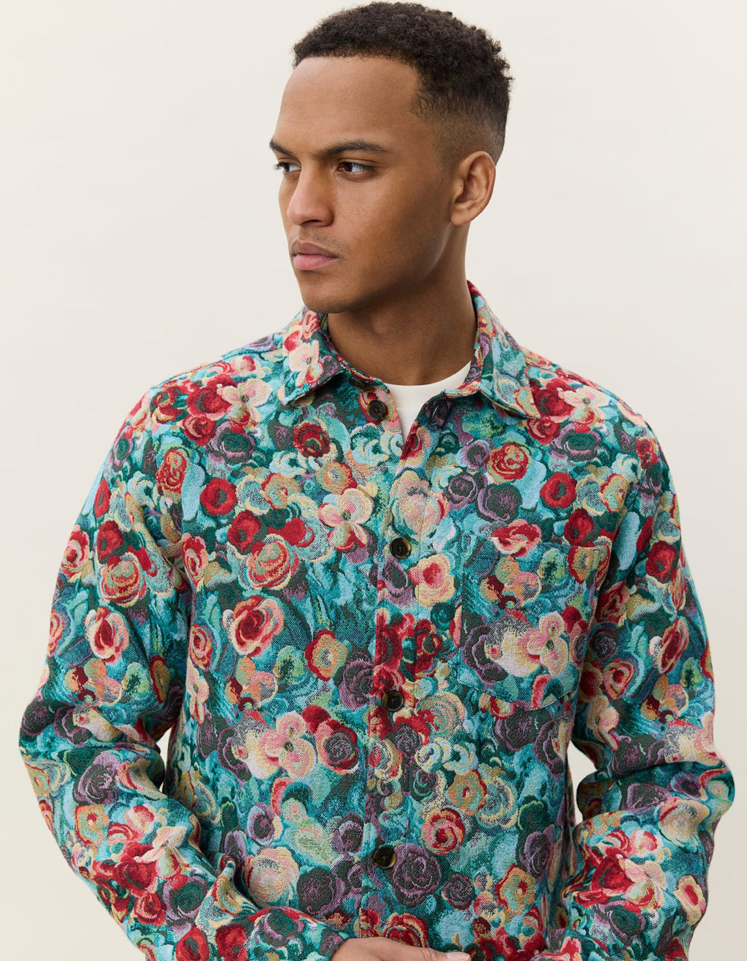 LES DEUX – Surchemise jacquard Bouquet Multicolore - Lothaire
