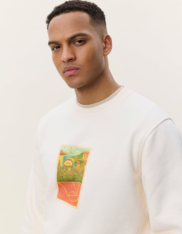 LES DEUX - Sweatshirt Court Ivoire clair - Lothaire