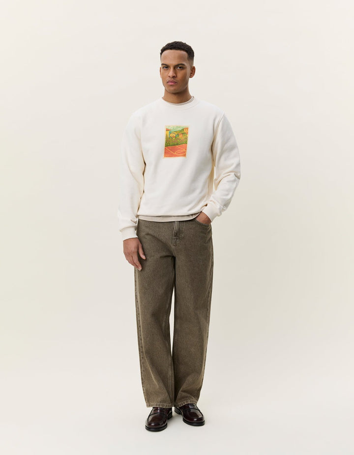 LES DEUX - Sweatshirt Court Ivoire clair - Lothaire