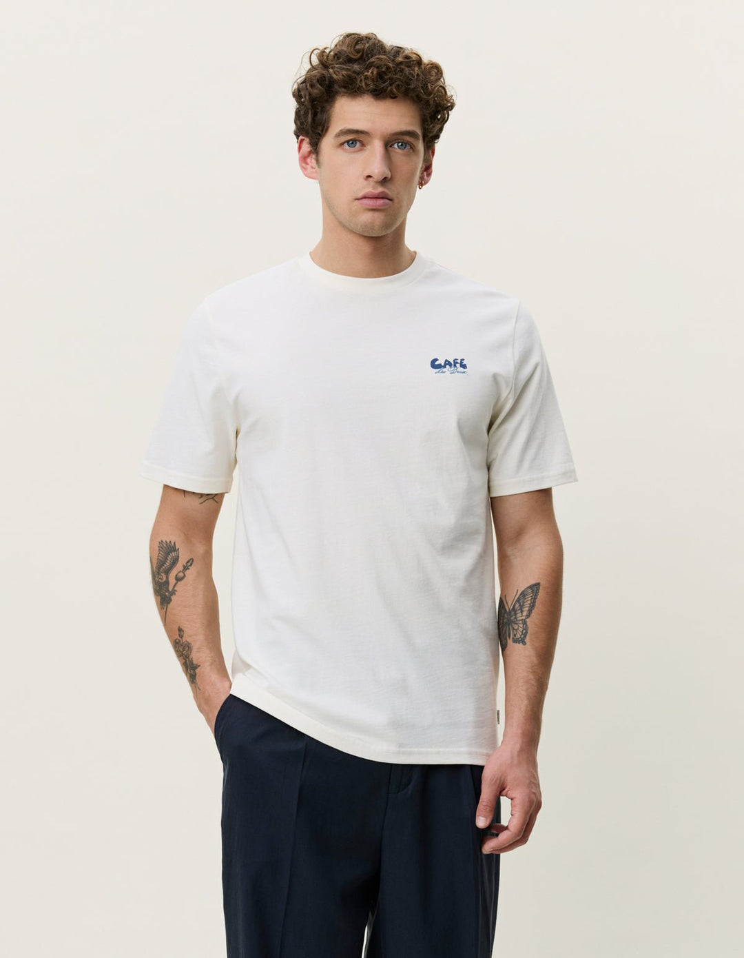 LES DEUX - T-shirt Café Ivoire clair - Lothaire