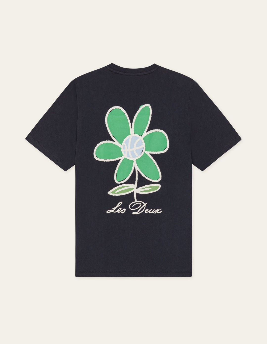 LES DEUX – T-shirt Flower Bleu nuit foncé - Lothaire