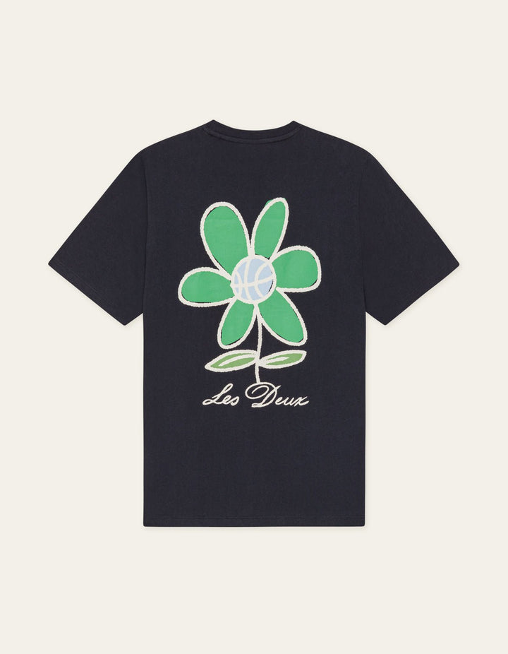 LES DEUX – T-shirt Flower Bleu nuit foncé - Lothaire