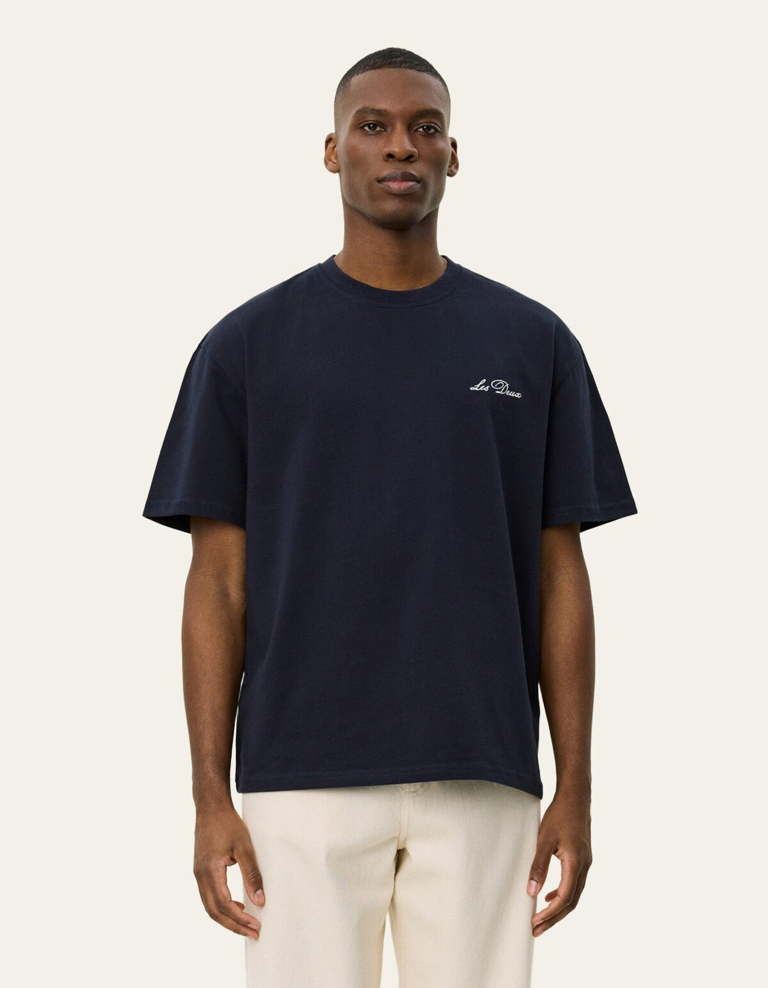 LES DEUX - T-shirt Signature Bleu marine - Lothaire