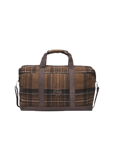 LES DEUX - Wesam Check Weekend Bag Marron tartan - Lothaire