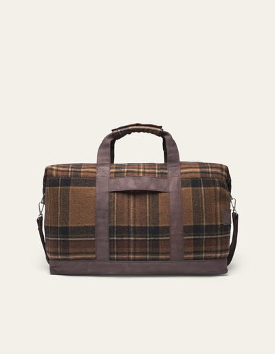 LES DEUX - Wesam Check Weekend Bag Marron tartan - Lothaire