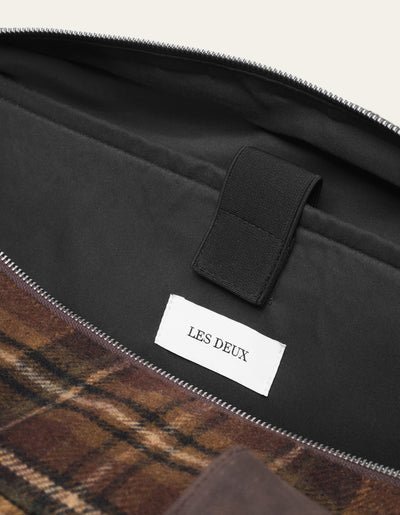 LES DEUX - Wesam Check Weekend Bag Marron tartan - Lothaire