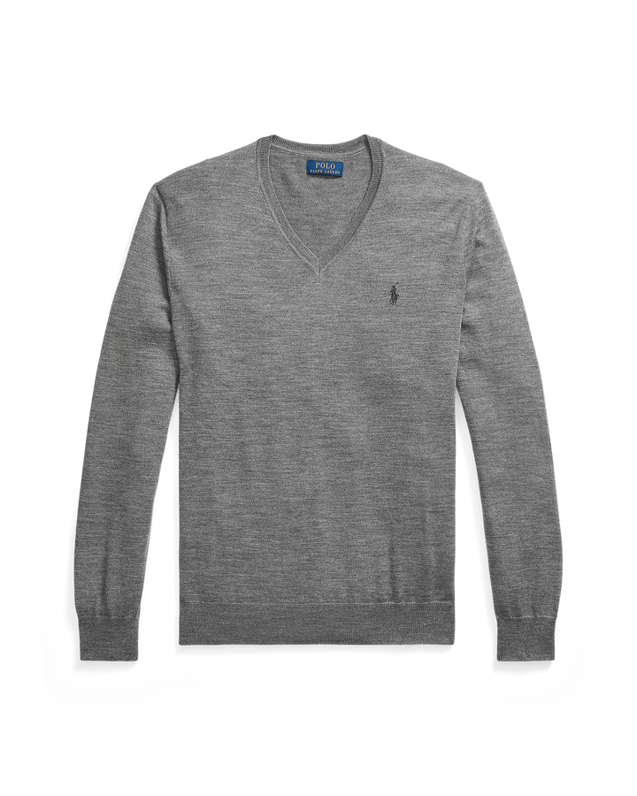 POLO RALPH LAUREN - Pull col en V en laine lavable Slim Fit